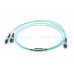 MPO-OM3-2MPO-08F-XX MPO-OM3轉2MPO-8F光纖跳線 MPO OM3多模8芯光纖跳線 光纖 MPO 連接器跳線 MPO -2*MPO光纖跳線